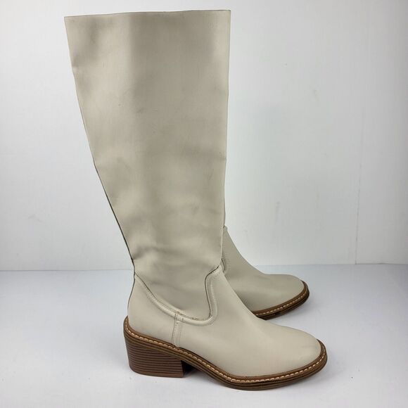 Steven by Steve Madden Calda Boots Faux Leather Off White Size 9M - Picture 8 of 16